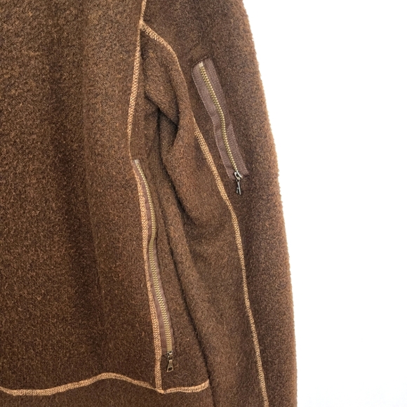 Kuhl Alfpaca Fleece Hoodie Zip Up Jacket XXL Plus Size Brown Gorpcore Outdoor - Picture 3 of 7
